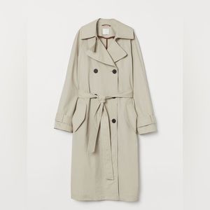 NEW! H&M Light beige cotton trench coat